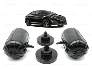Пневмобаллоны в пружину Hyundai Elantra (V) MD 2010-2015 задние с боковым клапаном