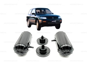 Пневмобаллоны в пружину Toyota RAV 4 (A10) 1994-2003, задние с боковым клапаном