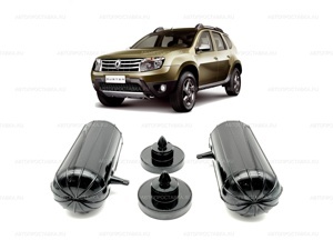 Пневмобаллоны в пружину Renault DUSTER (I 2WD) 2010-2021, задние боковой клапан 2шт