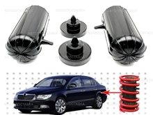 Пневмобаллоны в пружину Skoda SUPERB, (II), 3T/3T5/3T4, 2006-2015 - задние с боковым клапаном