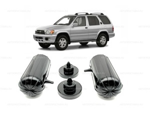 Пневмобаллоны в пружину Nissan PATHFINDER (R50) R50 1995-2004 задние, боковой клапан